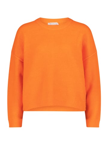 BETTY & CO Strickpullover mit Rundhalsausschnitt in Neon Orange