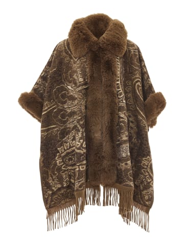 Usha Women Poncho in Braun