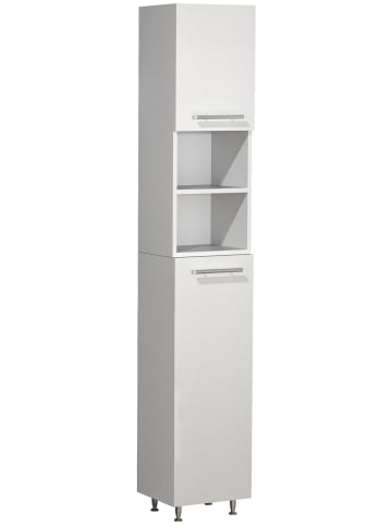 VCM  Holz Badmöbel Bad Hochschrank Badschrank Lisalo in Weiß