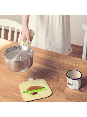 Mr. & Mrs. Panda Topflappen Avocado Yoga ohne Spruch in Gelb Pastell