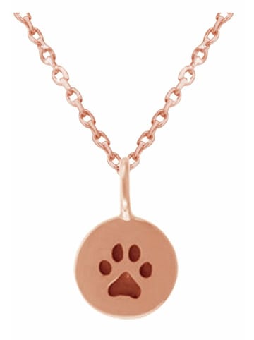 Gemshine Halskette mit Anhänger Hund Katze Pfote in rose gold coloured