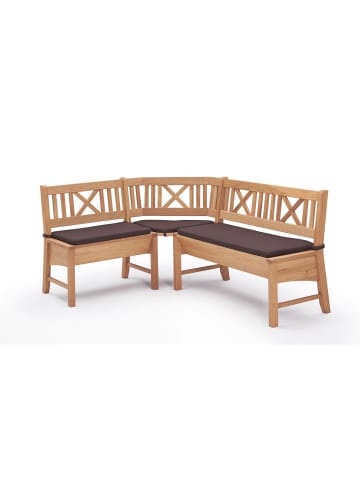 58 aufm Kessel ECKBANK Deborah 135 x 177 x 87 Massivholz Buche lackiert/Dunkelbraun