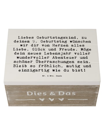 Mr. & Mrs. Panda fotobox Spruch 9. Geburtstag Glück mit Spruch in Weiß