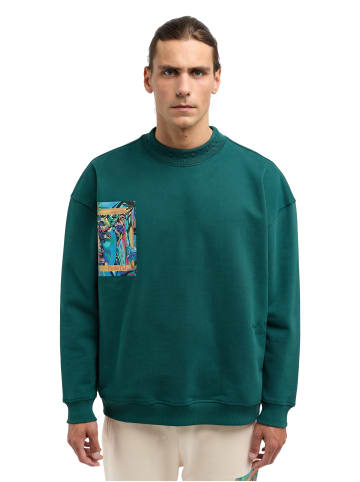 Carlo Colucci Sweatshirt De Stermich in Grün / Mehrfarbig