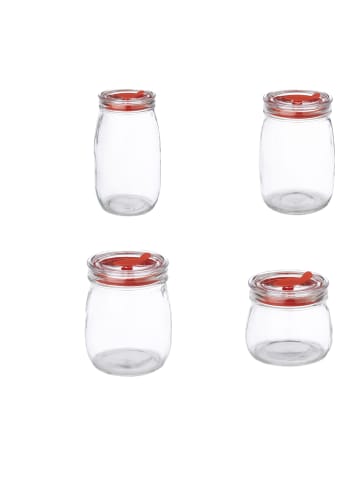 4er Set Vorratsgläser in Transparent
