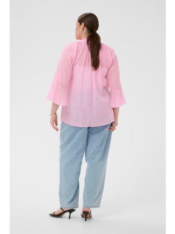 KAFFE curve Bluse langarm KCflori A-shape in Pink Frosting