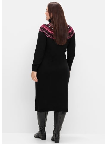 sheego Strickkleid in schwarz