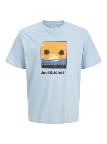 JACK & JONES Junior Kurzarm T-Shirt locker geschnitten JJPERRY MNI in celestial blue