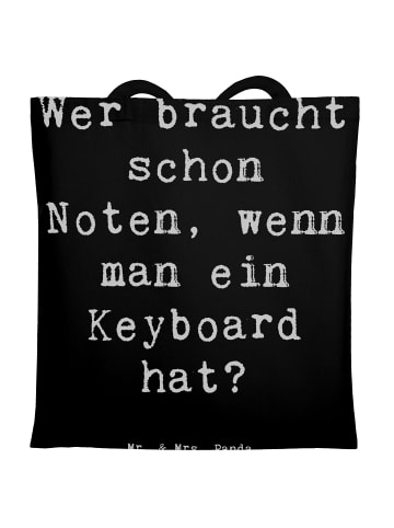 Mr. & Mrs. Panda Tragetasche Keyboard Freude mit Spruch in Schwarz