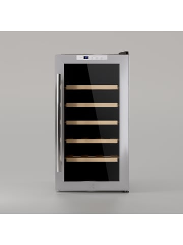 Les Petits Champs Weinkühlschrank 18 Flaschen CAVC18 Silber Energieklasse G