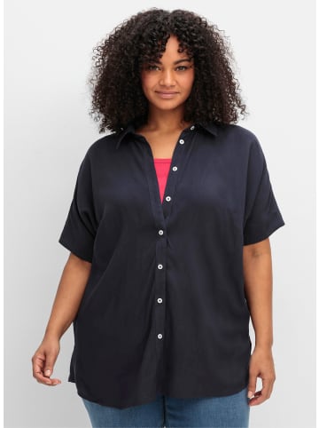 sheego Hemdbluse in tiefblau