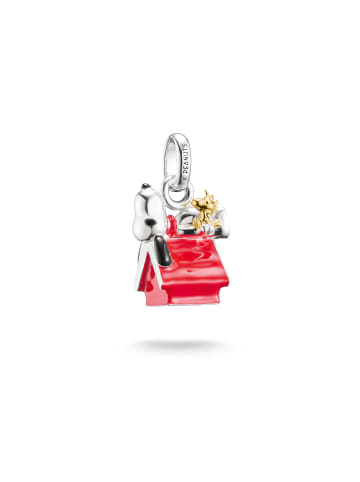 Thomas Sabo Charm-Anhänger Snoopy & Woodstock Hundehütte Peanuts in silber, gold, bunt