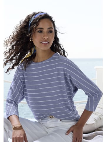 Vivance 3/4-Arm-Shirt in blau, weiß