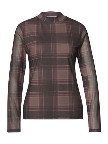 Street One Mesh-Langarmshirt in schwarz rosa - 0001