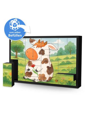Mr. & Mrs. Panda Befüllbarer Adventskalender Kuh Design ohne Spruch in Weiß