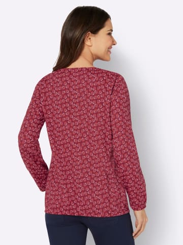 Sieh an! Langarm-Shirt in kirsche-koralle-bedruckt