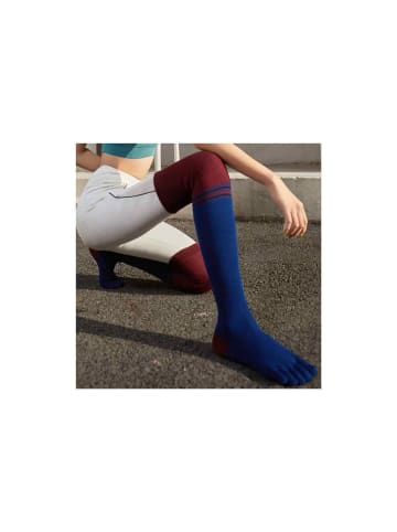 MUNADUNA 
Yoga & Pilates Overknee Zehensocken in Schwarz/Grau