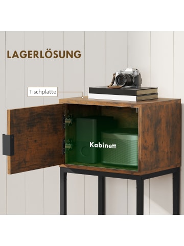 HOMCOM Konsolentisch in Rustikal-Braun 40L x 30B x 76H cm