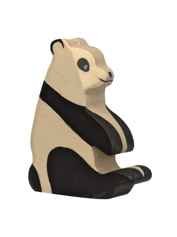Holztiger Pandabär aus Holz - sitzend - ab 3 Jahren