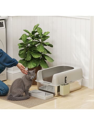 Pawhut Katzentoilette 60,2L x 40,6B x 29H cm