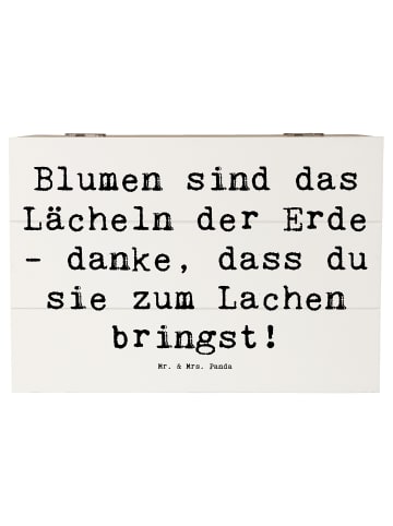 Mr. & Mrs. Panda Schatulle Spruch Florist Erde Lächeln mit Spruch in Weiß