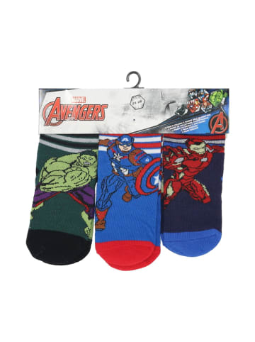 Avengers Marvel 3er-Pack Socken Avengers Söckchen in Mehrfarbig