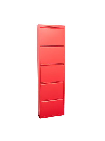 ebuy24 Schuhschrank Pisa 7 Rot 50 x 16 cm