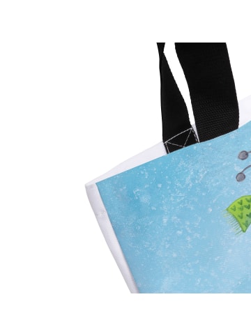 Mr. & Mrs. Panda Shopping Bag Smörle Rodeln mit Spruch in Eisblau