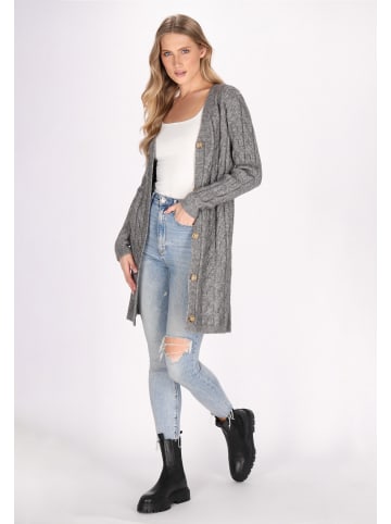 DreiMaster Damen Cardigan in Grau Melange