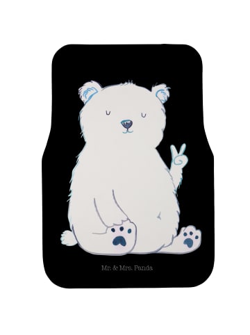 Mr. & Mrs. Panda Fußmatte Auto Eisbär Faul ohne Spruch in Schwarz