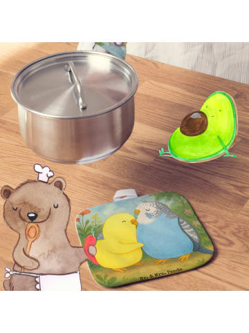 Mr. & Mrs. Panda Topfuntersetzer Wellensittich Liebe Design ohne... in Weiß