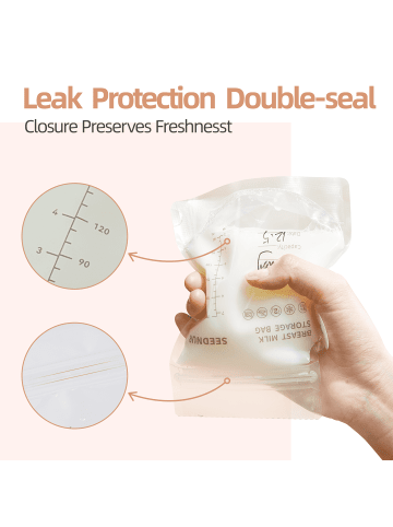 Yalion 220ml Muttermilchbeutel, 120 Stück Aufbewahrungsbeutel für Mütter