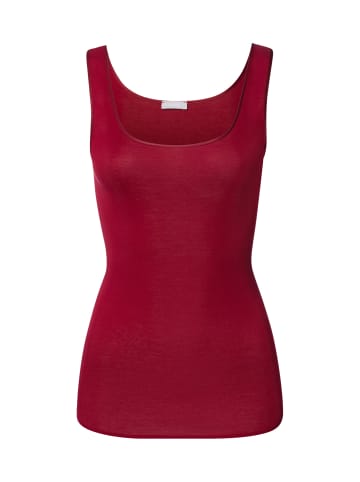 Hanro Tank Top Cotton Seamless in red dahlia