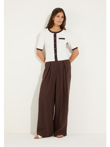 More & More schmale Ripp-Strickjacke, Retro-Look in offwhite