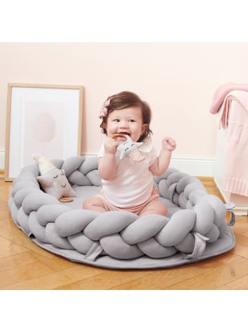 nordic coast company Babynest geflochten 3 in 1 plus Krabbeldecke und Bettschlange