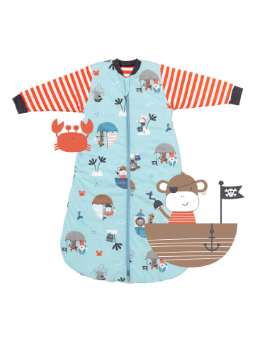Schlummersack Babyschlafsack, 3.5 TOG in Hellblau-Rot