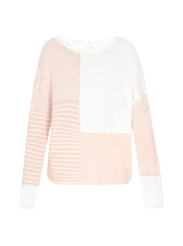 mimo Women Sweater in WHITE BEIGE CAMEL