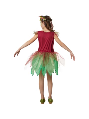 tectake Reizendes Kleid in hellem Grün und kräftigem Rot, rot/grün