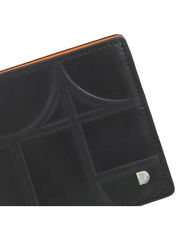 DuDu Up Geldbörse Leder 12.5 cm in black-orange