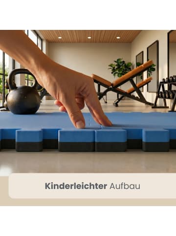 eyepower 4cm dicke Fitnessmatte - 90x90cm Bodenschutzmatte Gym Matte Sport Puzzlematte