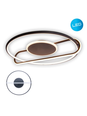 näve LED Deckenleuchte "BRENDAN" in schwarz - (L)54 cm x (B)54 cm x (H)13 cm - EEK E