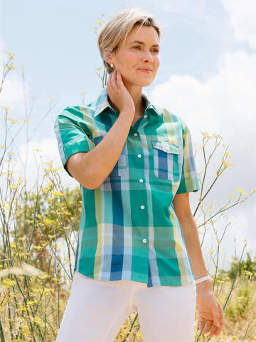 WITT WEIDEN Karobluse in smaragd-bleu-kariert