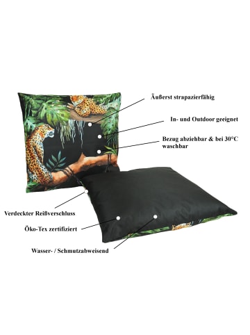 JACK Outdoor Dekokissen Motiv 45x45cm inkl. Füllung Leoparden