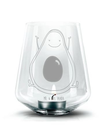 Mr. & Mrs. Panda Laterne Avocado Glücklich ohne Spruch in Transparent