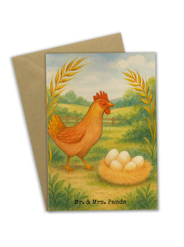 Mr. & Mrs. Panda Beileidskarte Huhn Stolz Design ohne Spruch in Weiß