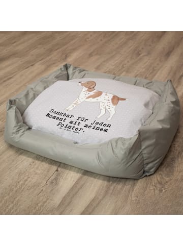 Mr. & Mrs. Panda Hundebettchen Pointer Moment mit Spruch in Grau Pastell