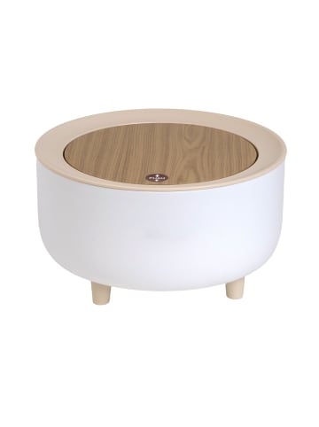 Intirilife Kosmetikeimer Tisch Mülleimer Bambus-Optik in 19.3 x 10.7 cm