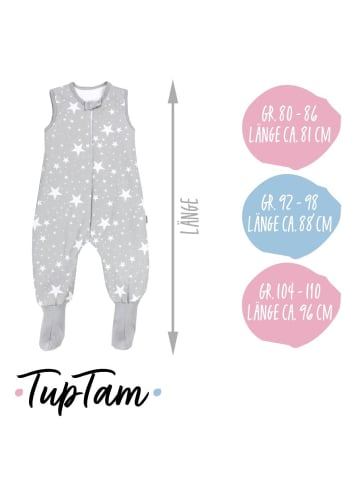 TupTam Baby Winter Schlafsack mit Beinen und Füßen in hellgrau