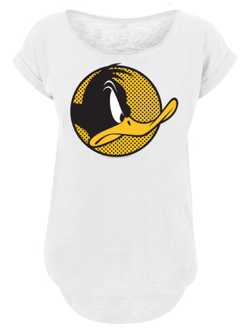 F4NT4STIC Long Cut T-Shirt Looney Tunes Daffy Duck Dotted Cartoon in weiß