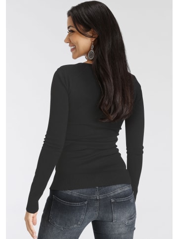 Melrose Rundhalspullover in schwarz